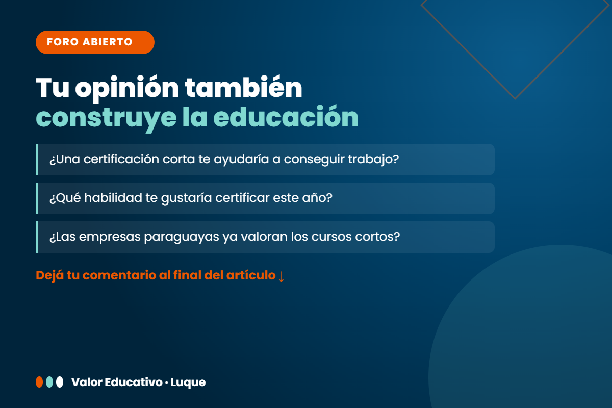 Foro abierto de Valor Educativo sobre microcredenciales y empleabilidad